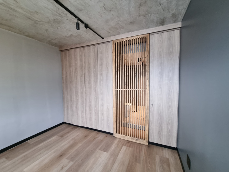 Luxury apartment living area after refurbishment