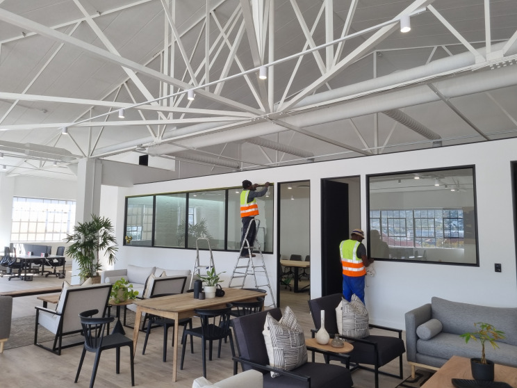 Executive office renovation finished workspace